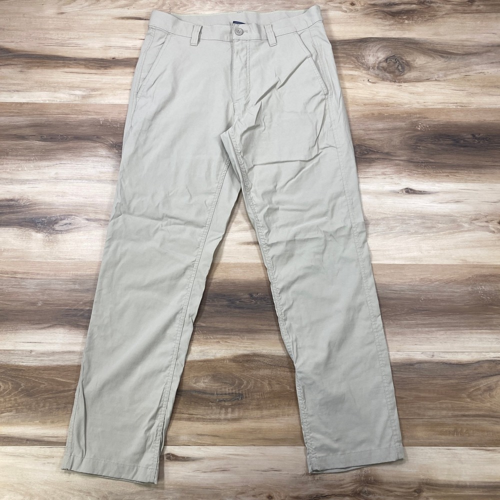 Eddie Bauer Pants Mens 32x30 Gorpcore Nylon Spandex Stretch Straight Khaki Tan